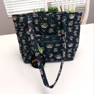 Vera Bradley Star Wars Mandalorian Yoda Small Vera Tote NWT